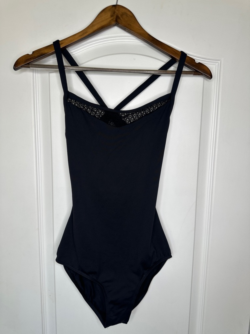 Lulli Dancewear Black “Donatella” Camisole Leotard